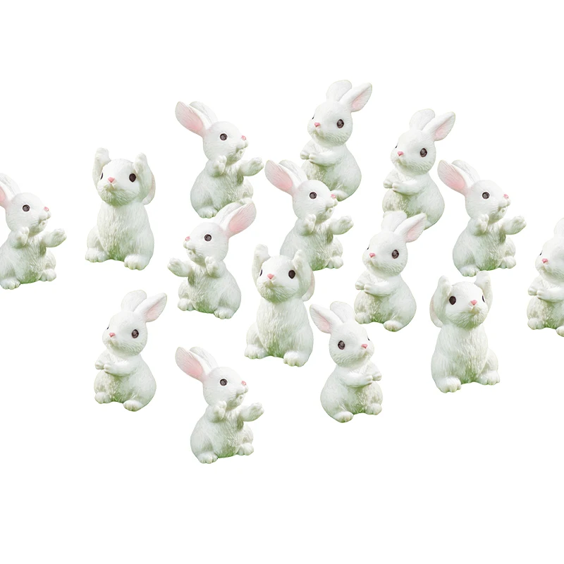 

Миниатюры кроликов из смолы 5/10 шт