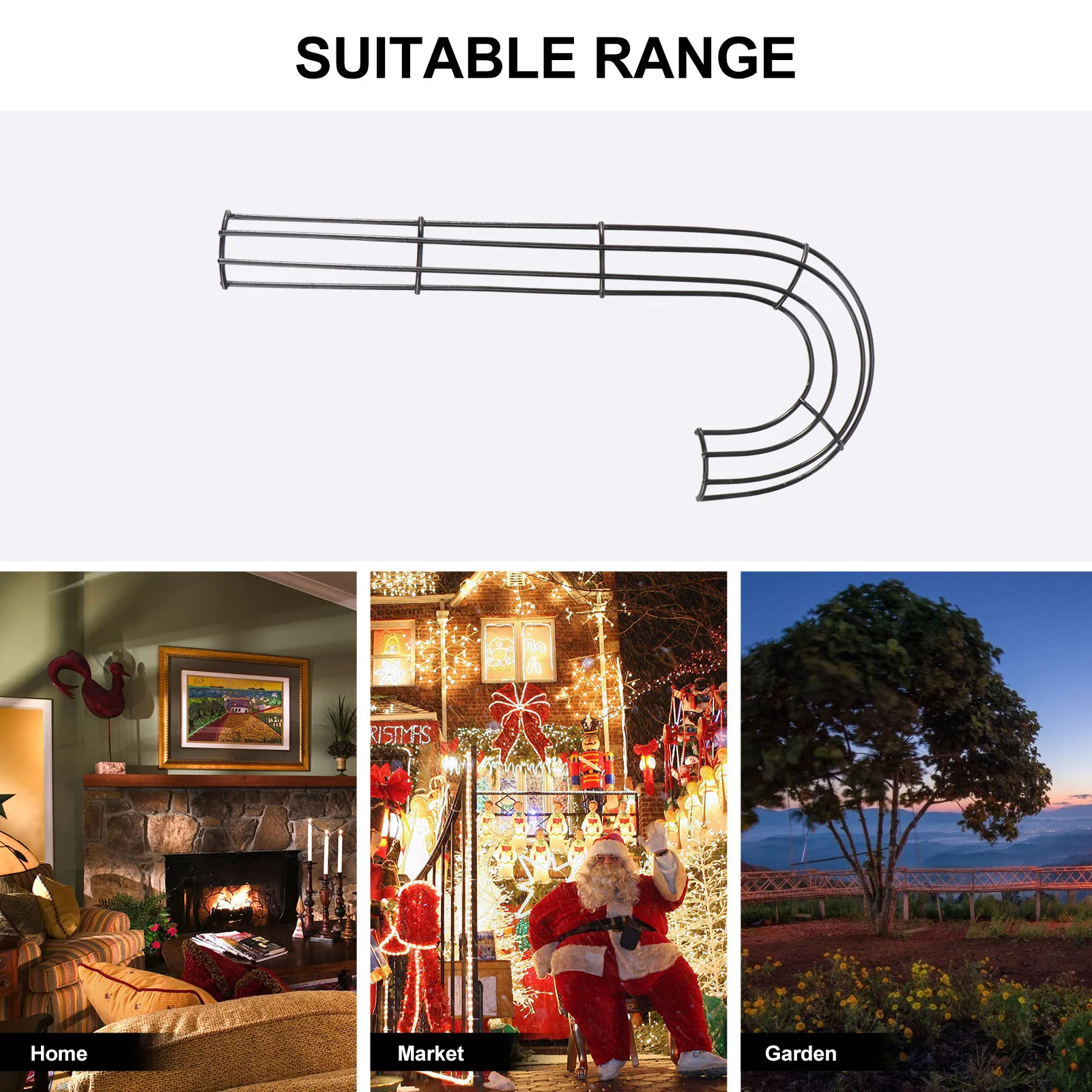 J Shaped Garland Hoop Party Decoration Iron Flower Frame J-Shaped Wreath Greenery Decorative Bike Adorn