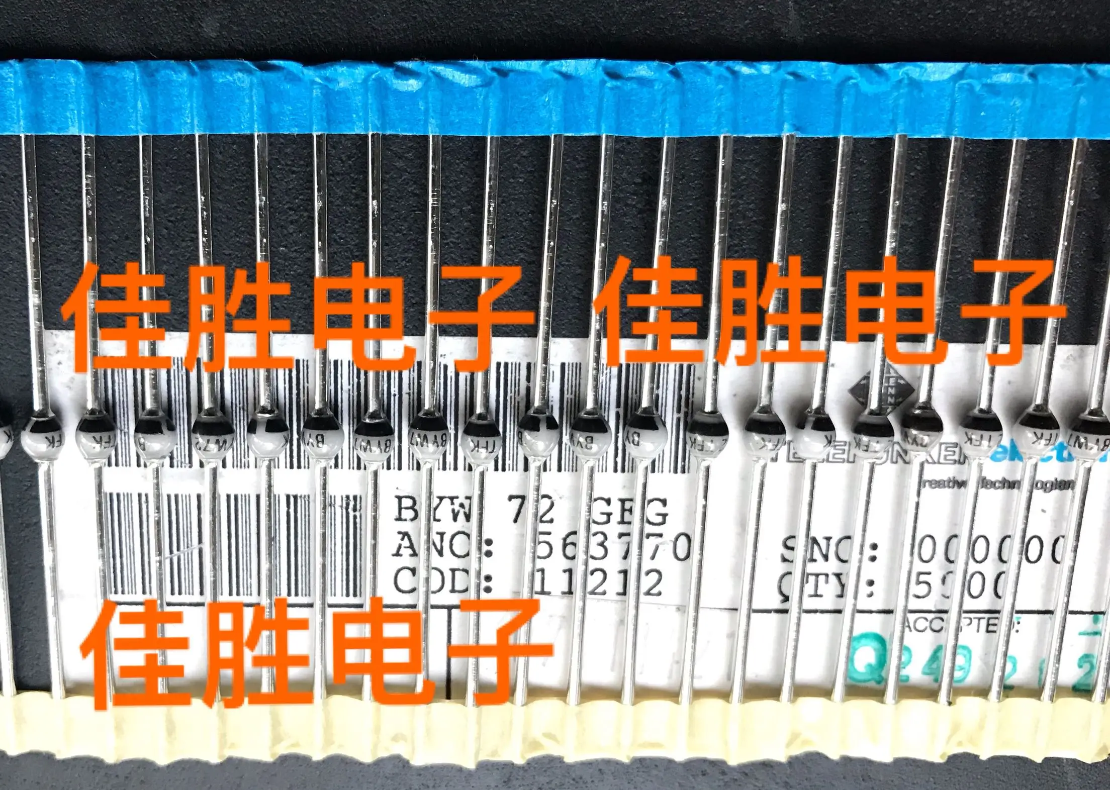 

10 шт., 100% Новый оригинальный Диод Быстрого Восстановления стекла BYW72 3A200V