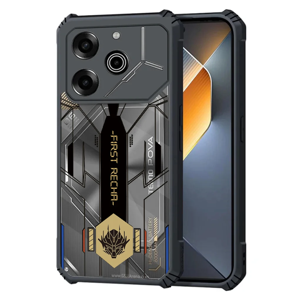 Прозрачный чехол для телефона Tecno Pova 6 5 4 Pro Neo 3 2 Li7 Li9 акриловый с защитой от ударов