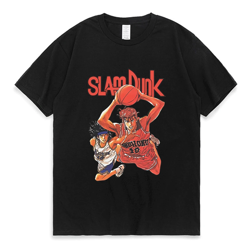 

2022 New Japanese Fashion T Shirt Anime Slam Dunk T-shirt Men Women Summer Hip Hop Cotton Short Sleeve Tees Oversized Tops Male