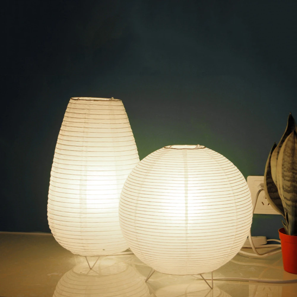

Скандинавский бумажный фонарь, настольная лампа в японском стиле, Современная гостиная, кабинет, спальня, прикроватный светодиодный ночник...