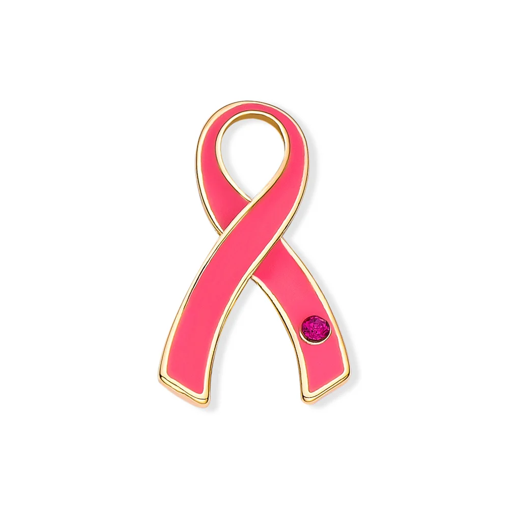 

Harong Classic Pink Silk Ribbon Brooch Medical Enamel Pin Prevent Breast Cancer Lapel Badge for Doctor Nurse Accessories