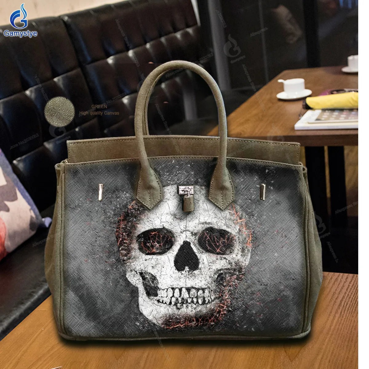 Уличная сумка Artisc с рисунком черепа помощью влюбленного носа женские