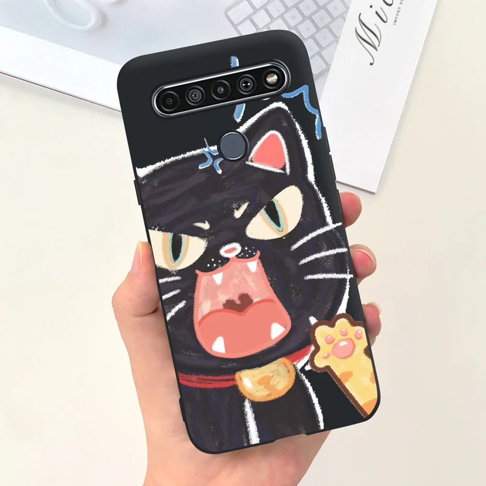 Противоударный силиконовый чехол с рисунком для LG K61 2020 дюйма