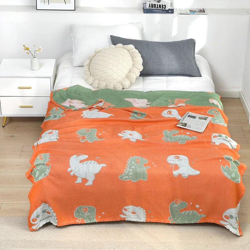 

Nordic Cartoon Leisure Blanket Throw Dinosaur World Kawaii Bed Cover For Kids Single Summer Cool Blanket Soft Sheet Sofa Towel