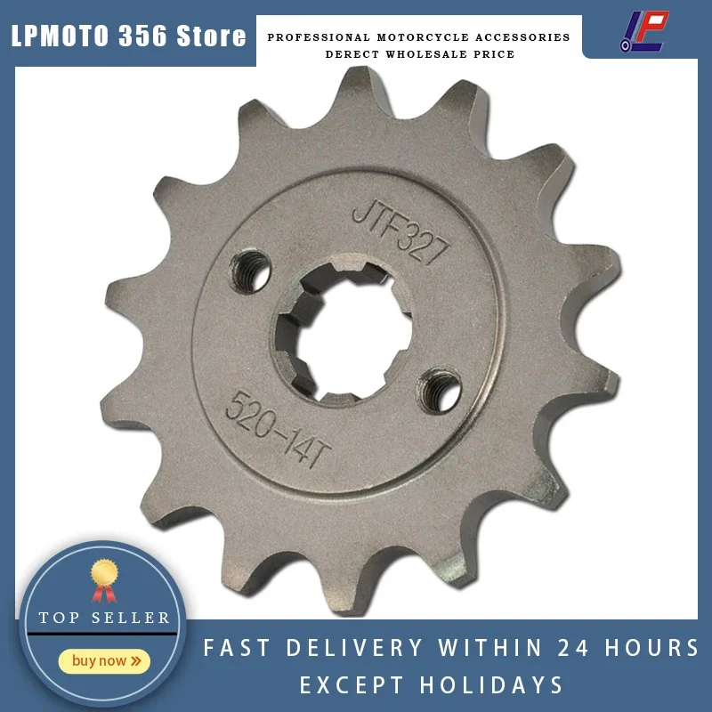 

Передняя звездочка мотоцикла 520 13T 14T для Honda CRF150 03-18 CRF230 03-19 88-95 NSR125 89-93 CBX250 85 XL250 XR250