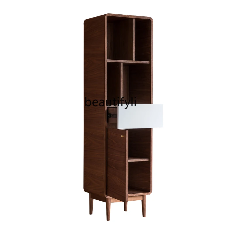 

yj Modern High Cabinet Simple Living Room Storage Function Side Cabinet Study Storage Wine Cabinet