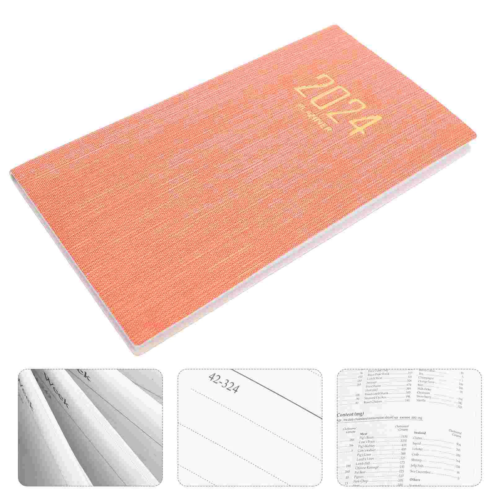 

Agenda Book Dating Work Notepad Planner 2024 Imitation English Planners