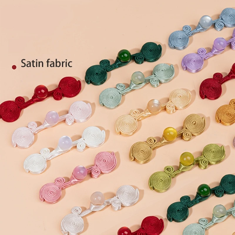 Изысканные пуговицы ручной работы из полиэстера в форме китайского узла для