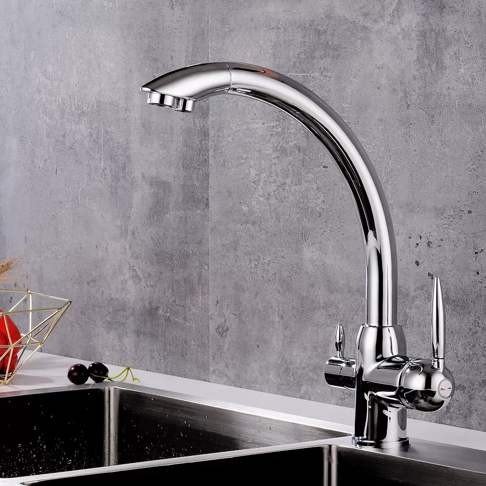 

Kitchen 360 Rotation Filter Faucets Deck Mounted Mixer Tap with Water Purification Mixer Tap Crane For Kitchen Sink Tap