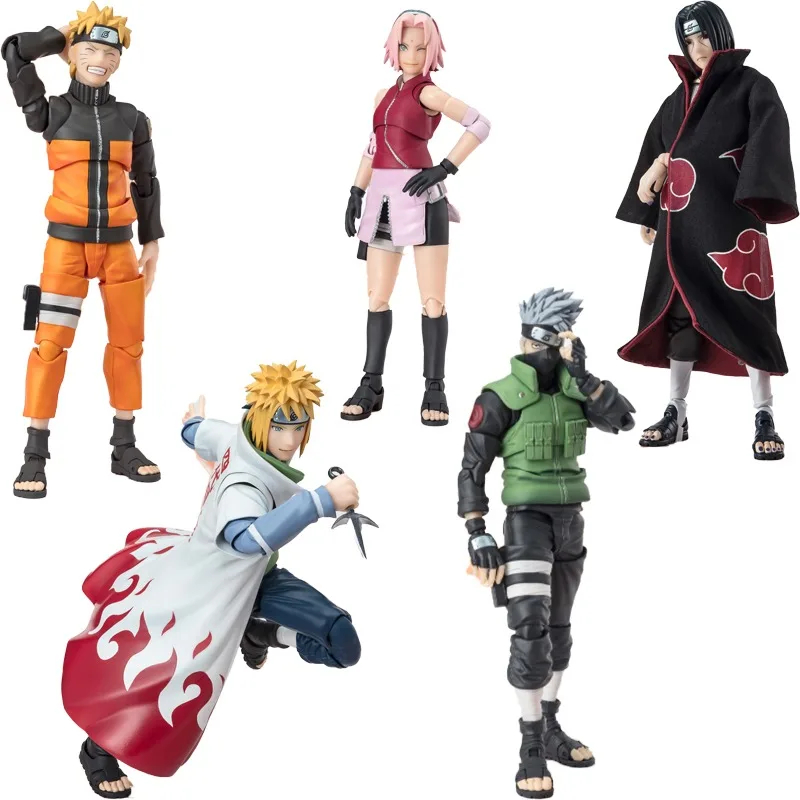 В наличии оригинальные BANDAI SPIRITS S H Figuarts Haruno Sakura Hatake Kakashi Uchiha Itachi Namikaze Minato Naruto Uzumaki