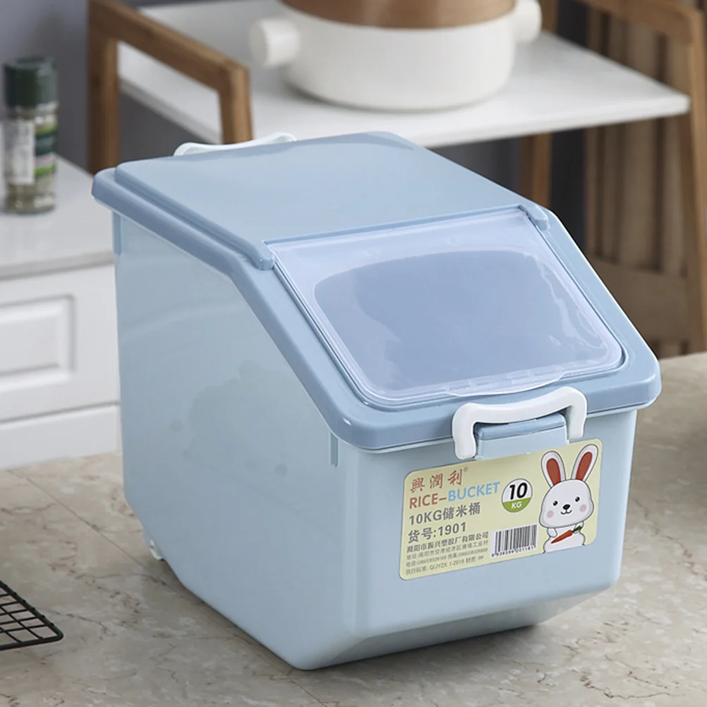 

1pc Household Durable Rice Bucket Rice Cylinder Storage Box Flour Bucket for Kitchen