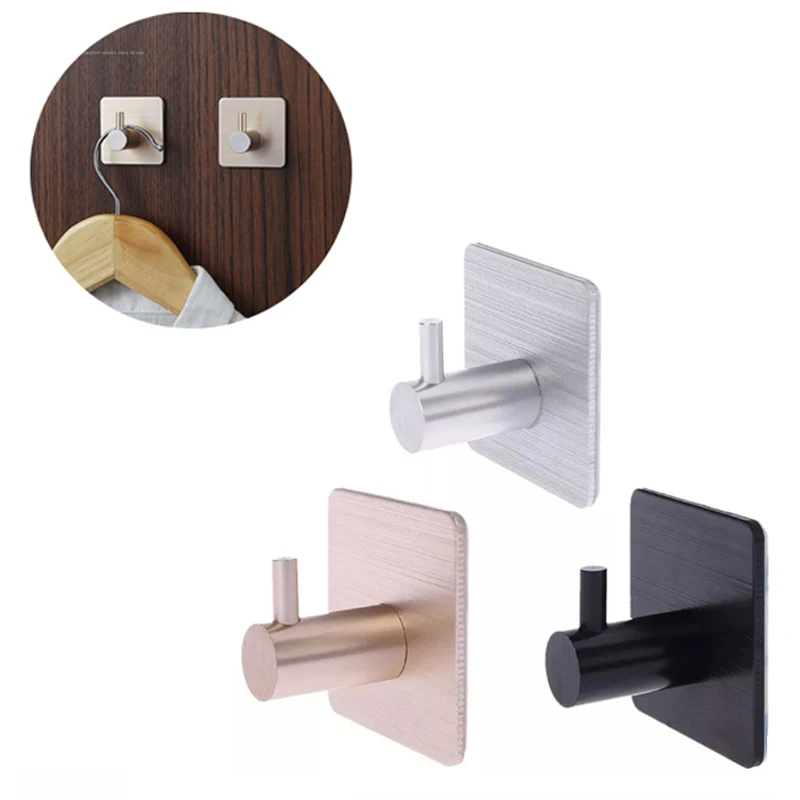 Настенные Крючки из нержавеющей стали водонепроницаемый клейкий крючок вешалка