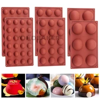 6 15 24 holes ball chocolate mold set slicone molds for baking pastry forms baking tools accessories dessert bombs hemisphere