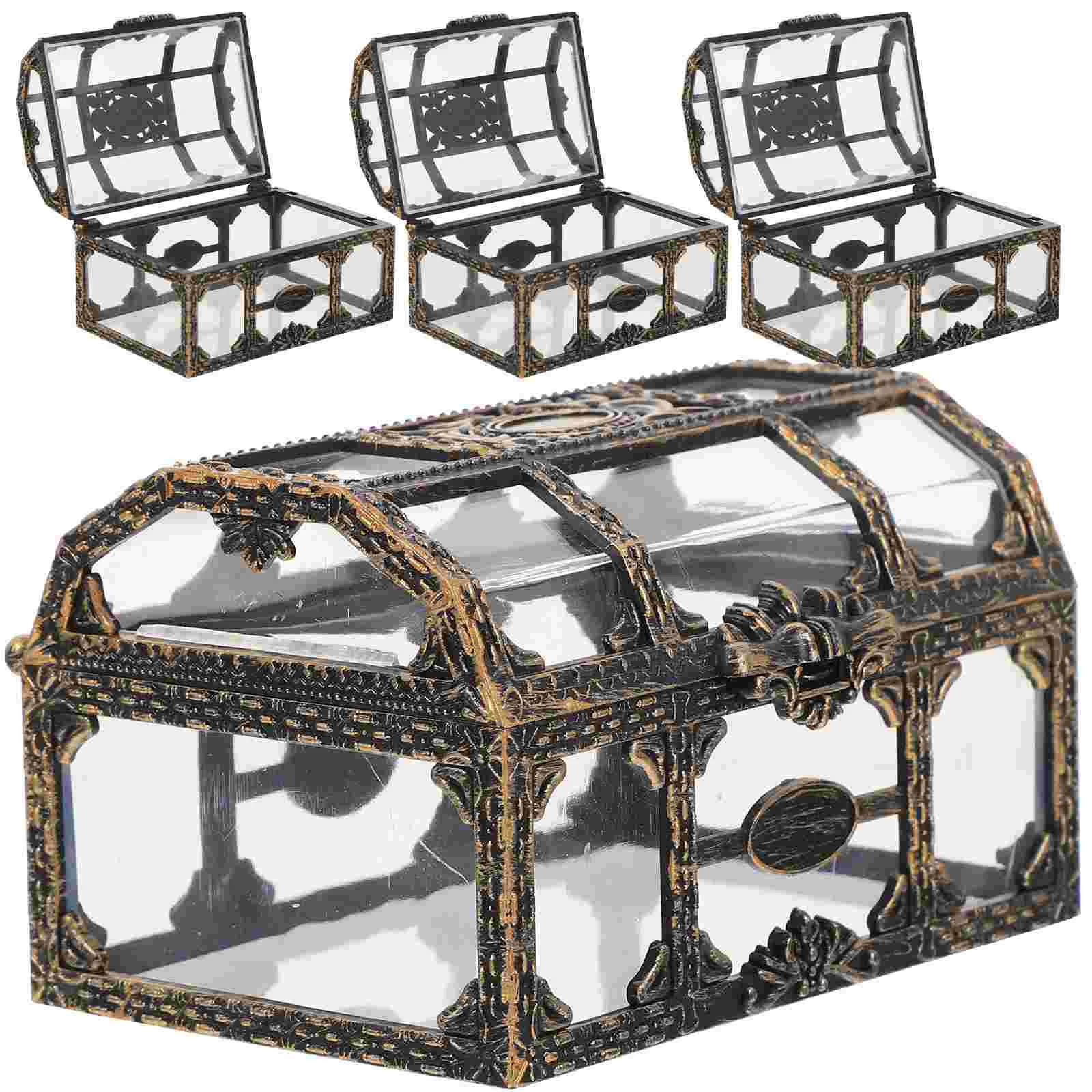 

Box Candy Wedding Treasure Boxes Container Favor Pirate Clear Favors Party Packaging Jewelry Chocolate Keepsake Transparent