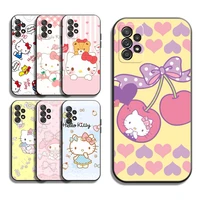 hello kitty cute cat phone cases for samsung galaxy a31 a32 a51 a71 a52 a72 4g 5g a11 a21s a20 a22 4g soft tpu funda coque