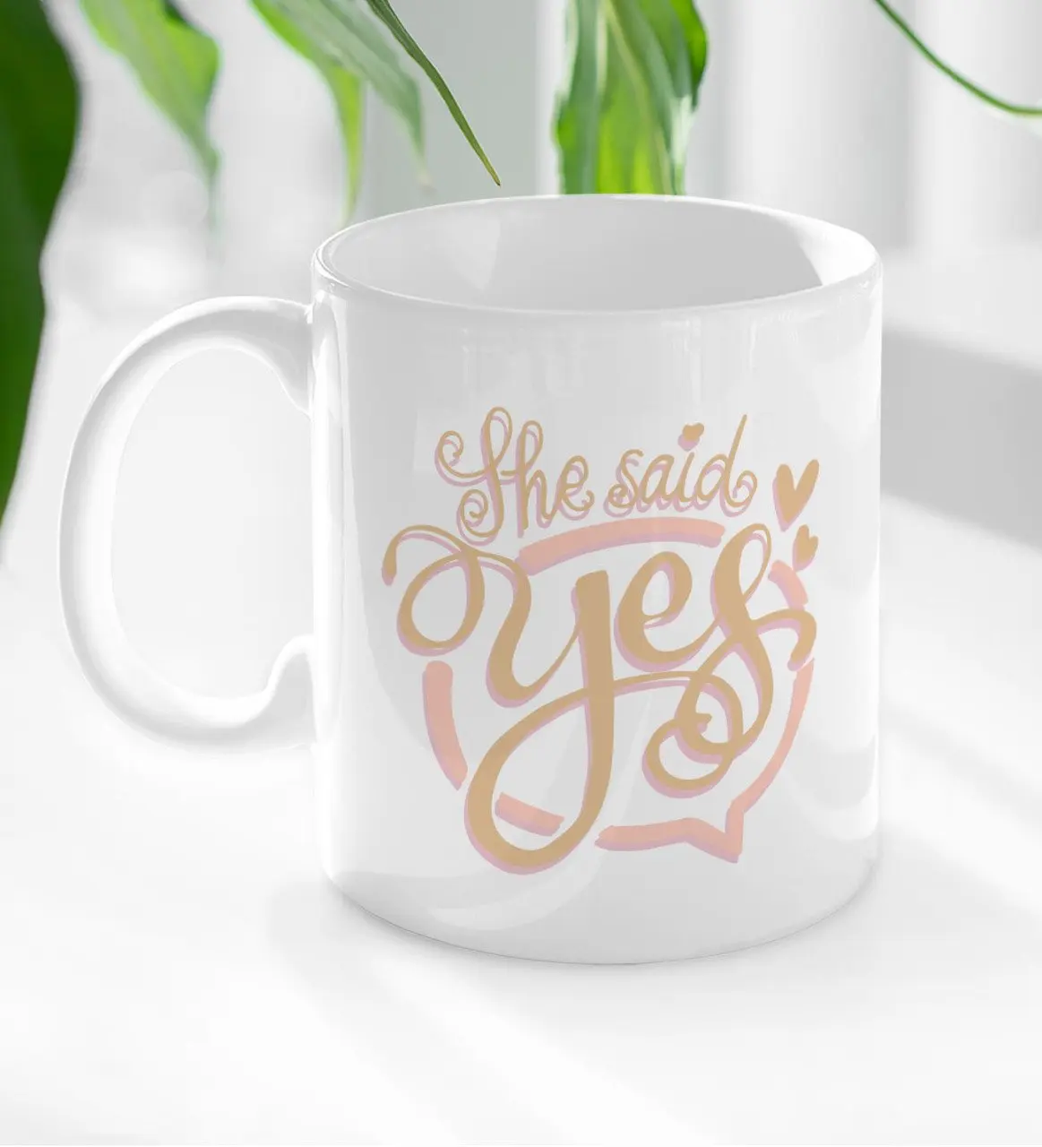 

BK подарок She Said Yes дизайнерская белая кружка