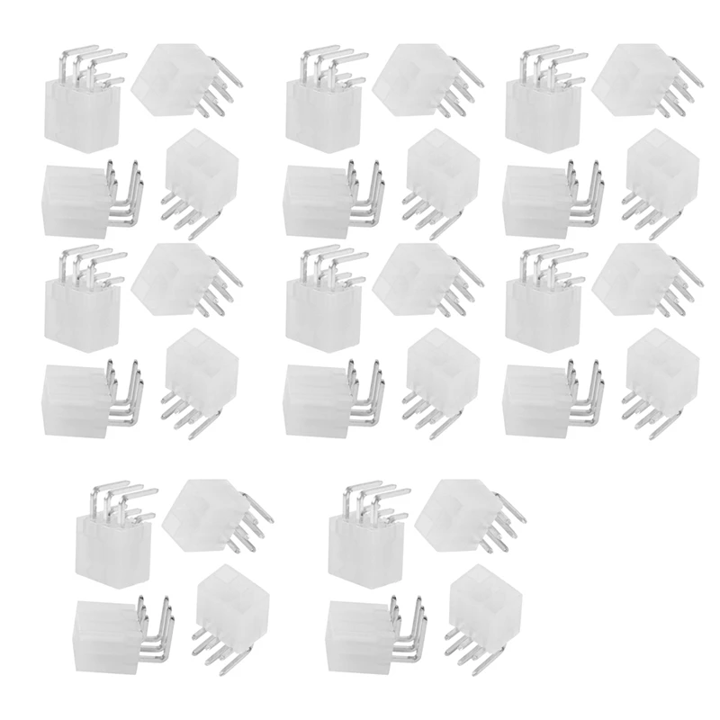 

30Pcs 4.2Mm 6Pin Female Socket Curved Needle 2X3P Connector For Computer Atx Graphics Card Gpu Pcie Power Connector