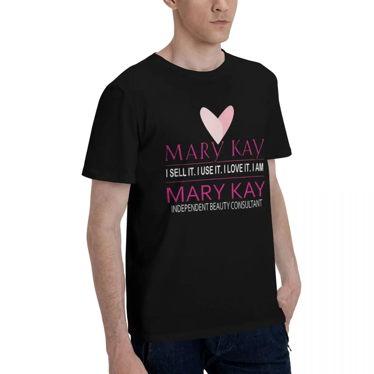 Mary Kay I Sell It Use Love 100% хлопок Повседневные дышащие удобные милые новые топы и