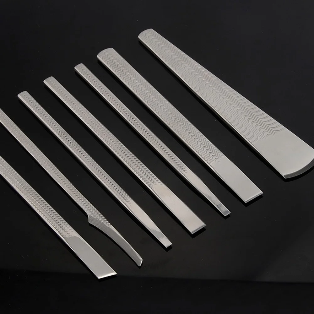 Stainless Steel Wave Pattern Pedicure Knife 7-piece Set Thorn Knife Repair Calluses Dead Skin Tool Yangzhou Three Knives