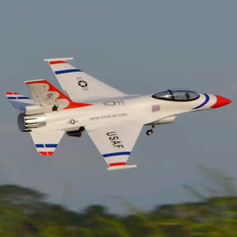 Hookll 70 F16 Канальный самолет с покрытием Thunderbird Модель фиксированным крылом