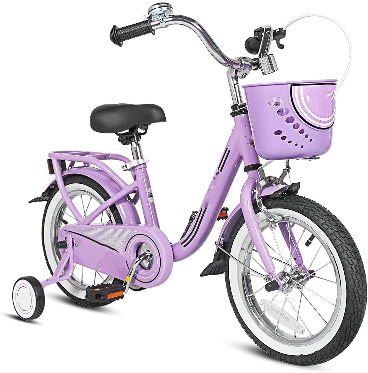 Kids Bike 16 inch Boys Girls Bicycle with Training Wheels,Pu