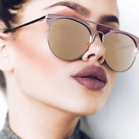 luxury vintage round sunglasses women brand designer 2021 cat eye sunglasses sun glasses for women female ladies sunglass mirror