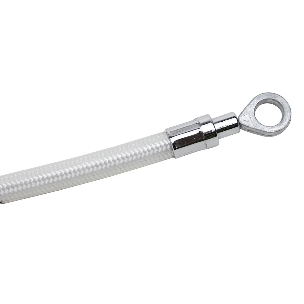 75 &quot190 см белый серебряный жемчужный Плетеный клатч из нержавеющей стали для Harley