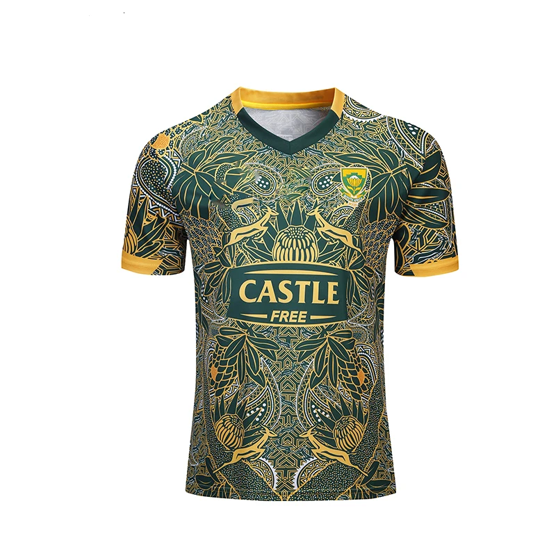 

South Africa 2019 Centennial EditionMen's Rugby Jersey Sport Shirt S-3XL