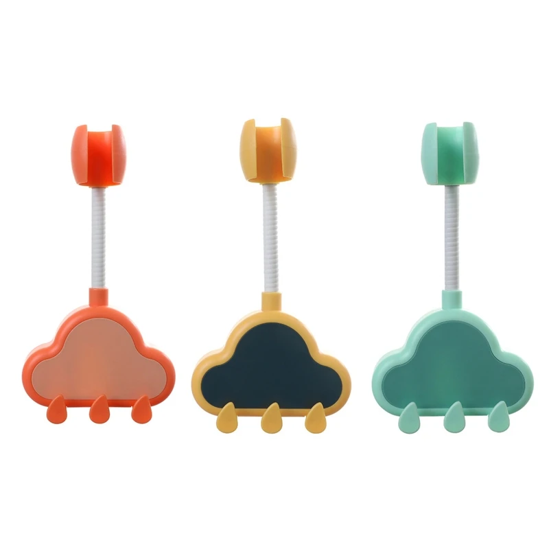 

X7AB Self-Adhesive Showerhead Bracket with 3 Hooks Strong Bearing Capacity Waterproo