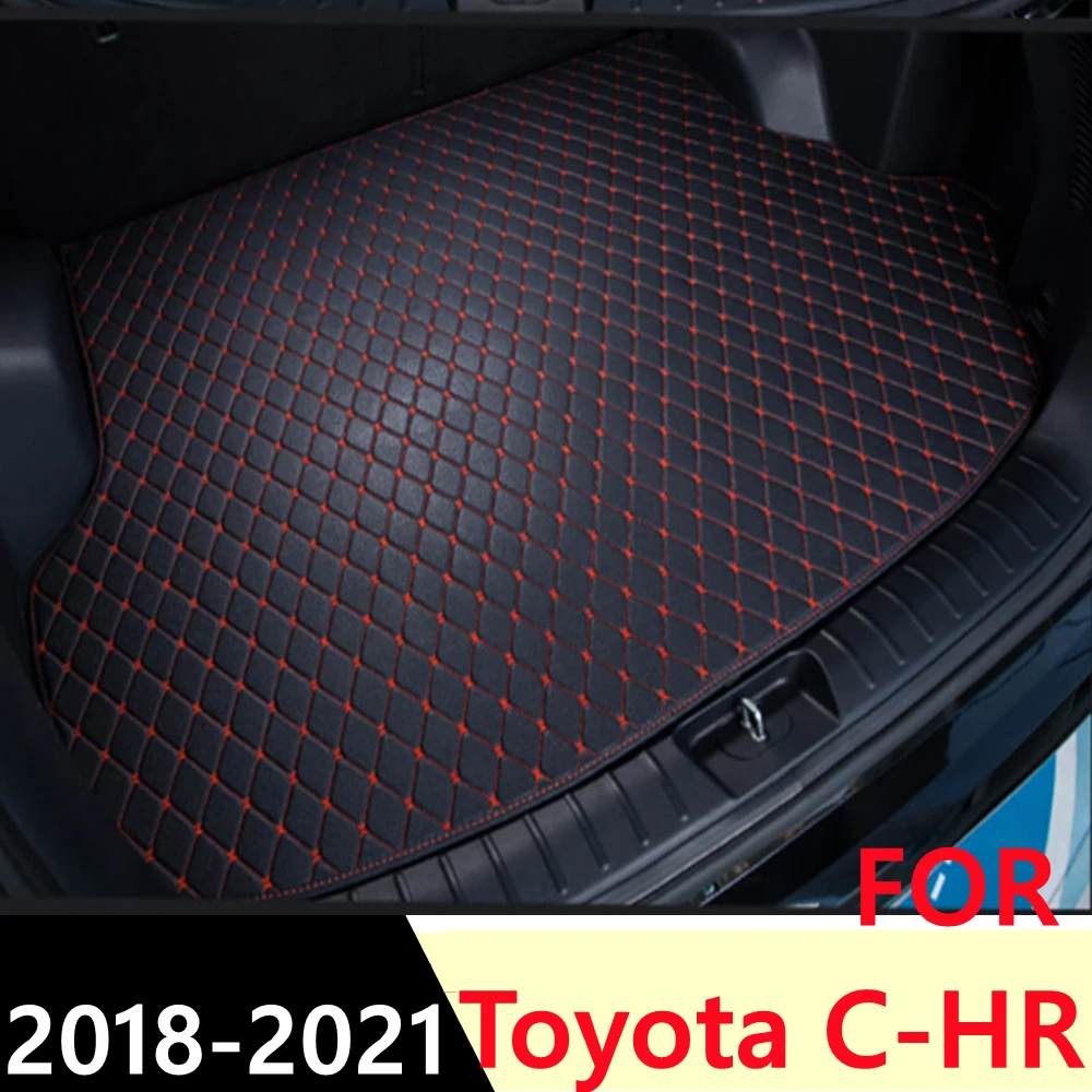 

Car Trunk Mat For Toyota C-HR CHR 2018-2021 All Weather XPE Flat Side Rear Cargo Cover Carpet Liner Tail Parts Boot Luggage Pad