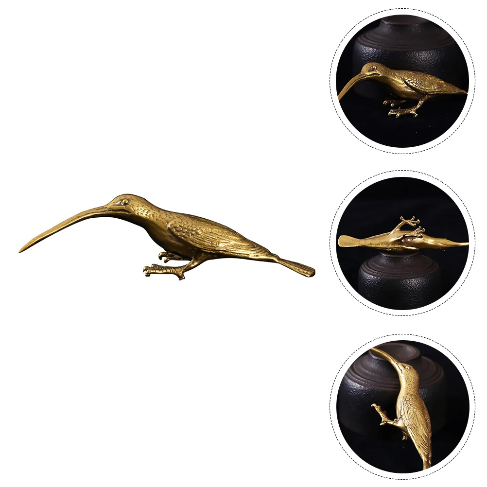 

Copper Hummingbird Figurine Tea Pet Ornament Decorative Tea Table Adornment