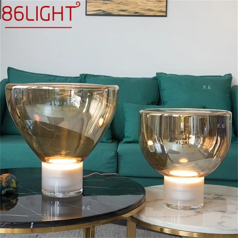 

86LIGHT Modern Table Lamp Nordic Simple Glass Desk Light LED Living Room Study Home Decor Bedside