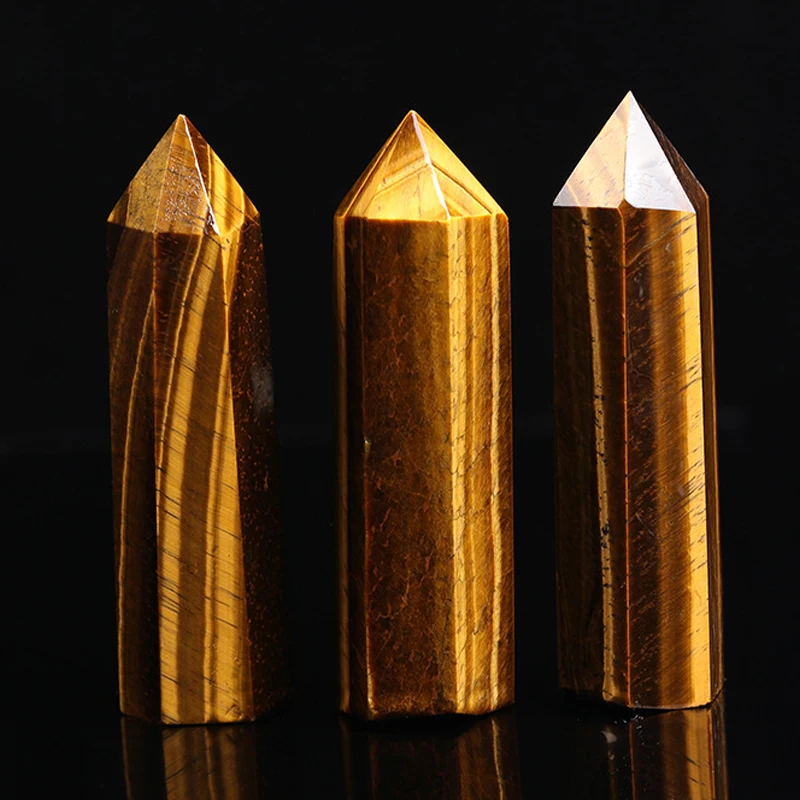 Настольная колонна тигрового глаза