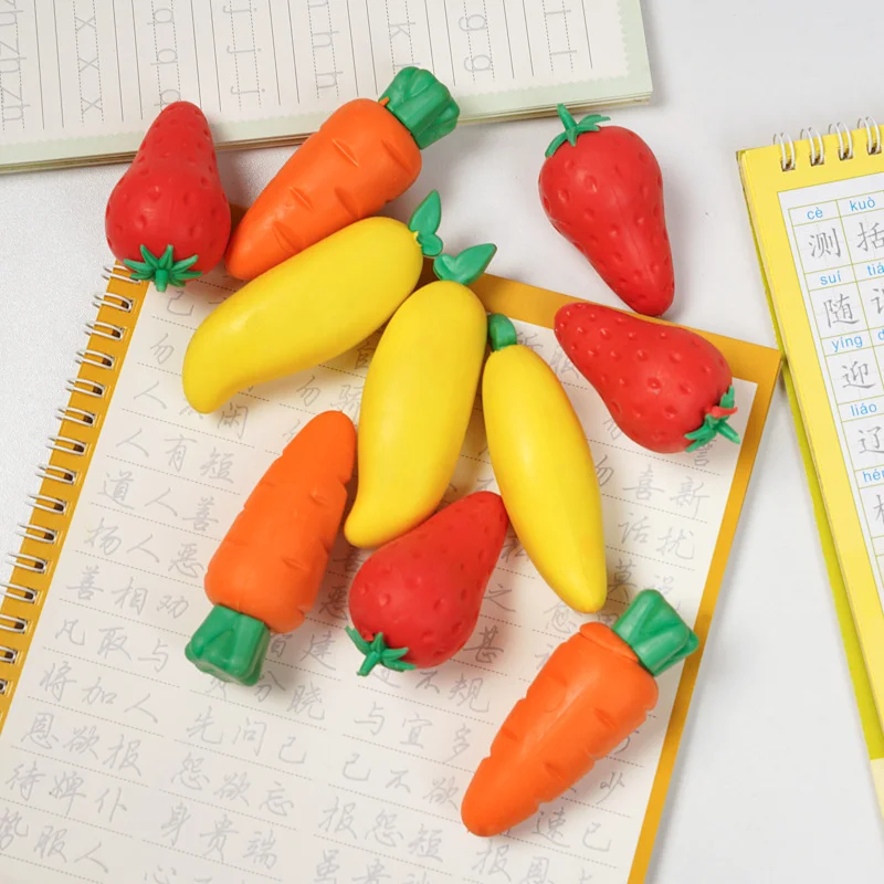 

Kawaii Fruit Common Eraser Rubber Eraser Primary Student Prizes Promotional Gift Stationery Erasers for Kids