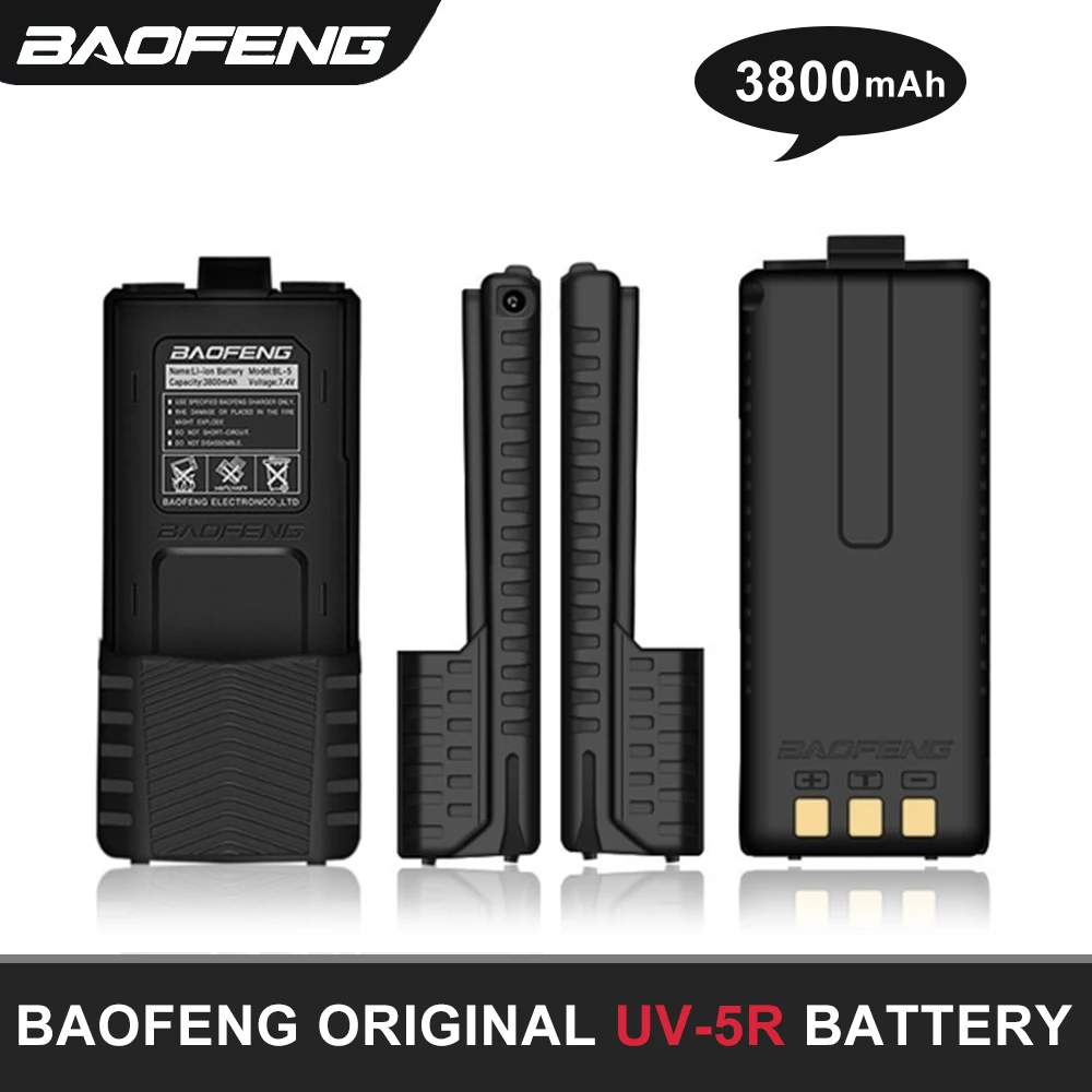 

Baofeng 3800 мАч/1800 мАч литий-ионная батарея для фотомагнитной связи для двухсторонней любительской радиосвязи UV5R с оригинальной заменой