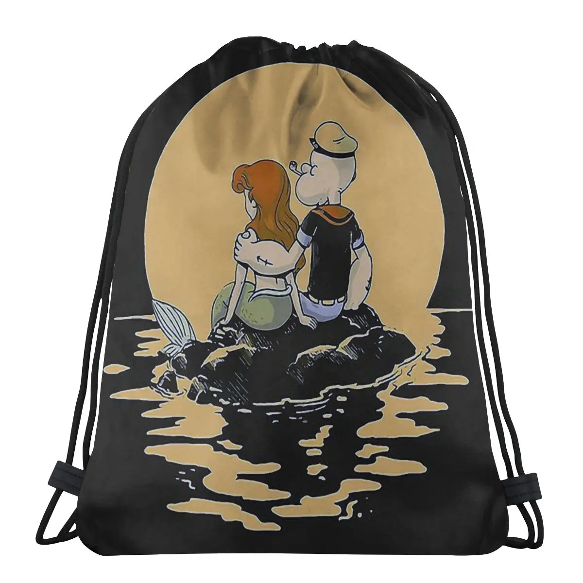 

Men Women Popeye the Sailor Comic books Drawstring Bags Travel Waterproof Storage Organize Bundle Pocket Rope Bag