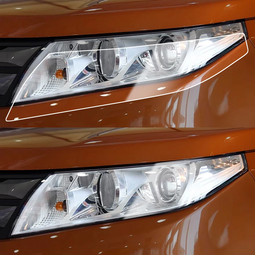 Фото Премиальная защитная пленка из ТПУ/ППФ для фар Suzuki Vitara 2015-2026, глянцевая, дымчато-черная, предварительно вырезанная, виниловый комплект с защитой от царапин №3
