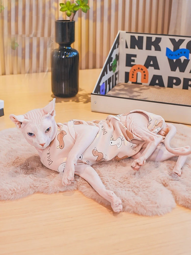 Флисовое пальто для кошек Sphynx одежда лета и весны мягкая толстовка с короткими