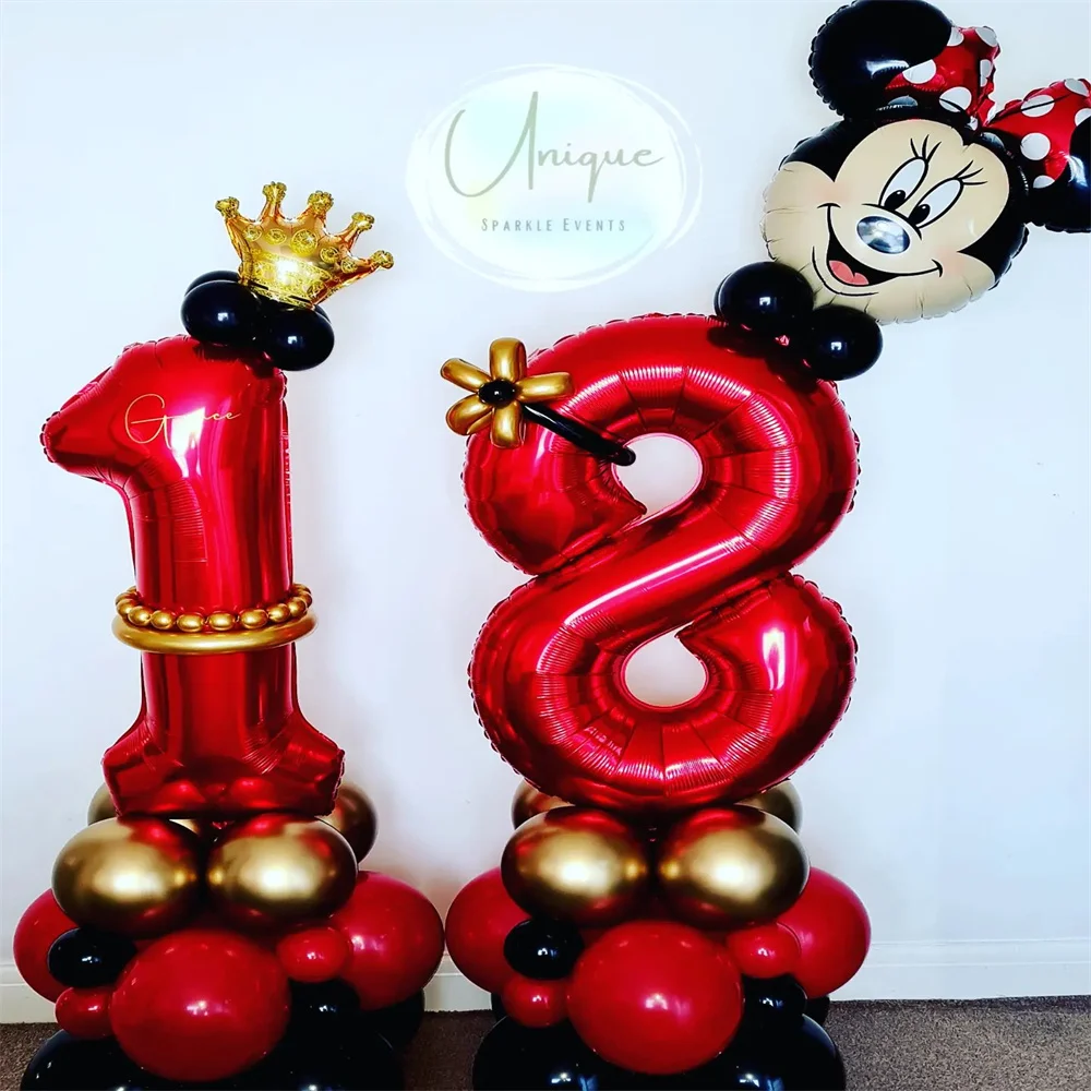 

Disney Mickey Minnie Head Balloon 30inch Red Number Foil Balloons Figure 1 2 3 4 5 Year Kids Boy Girl Birthday Party Baby Shower