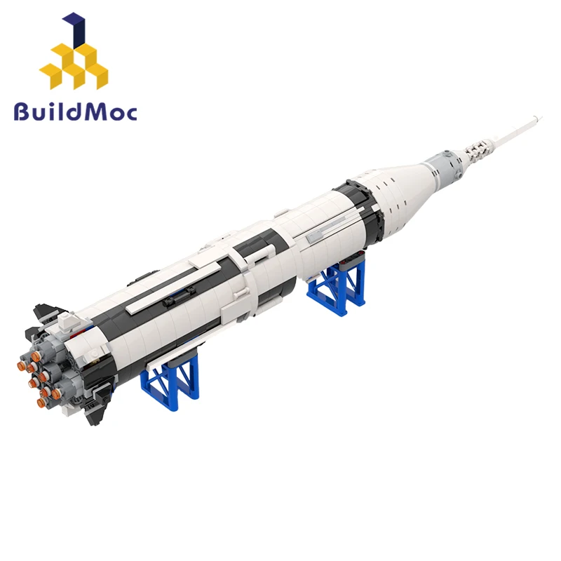 

BuildMoc Space Saturn IB, набор строительных блоков Saturn V, ракета среднего размера, совместим с 21309 грузовиком, модель пускового автомобиля, кирпичи ToysGift