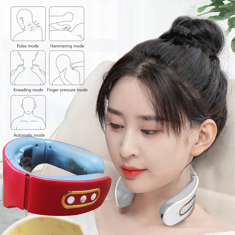 

Portable Intelligent Cervical Massager for Home Outdoor Office Neck Intelligent Pulse Vibration Massage Cordless