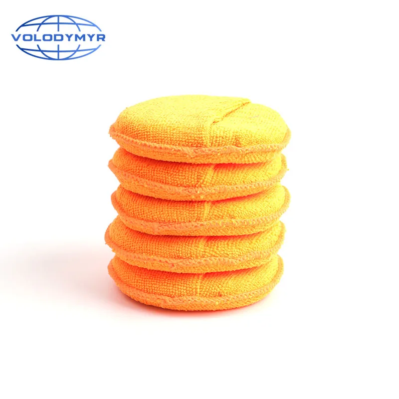 

Wax Applicator Microfiber Pad Polishing Sponge 5 Inch Diameter After Waxing for Auto Cleaning Car Clean Detail Detailing Tools
