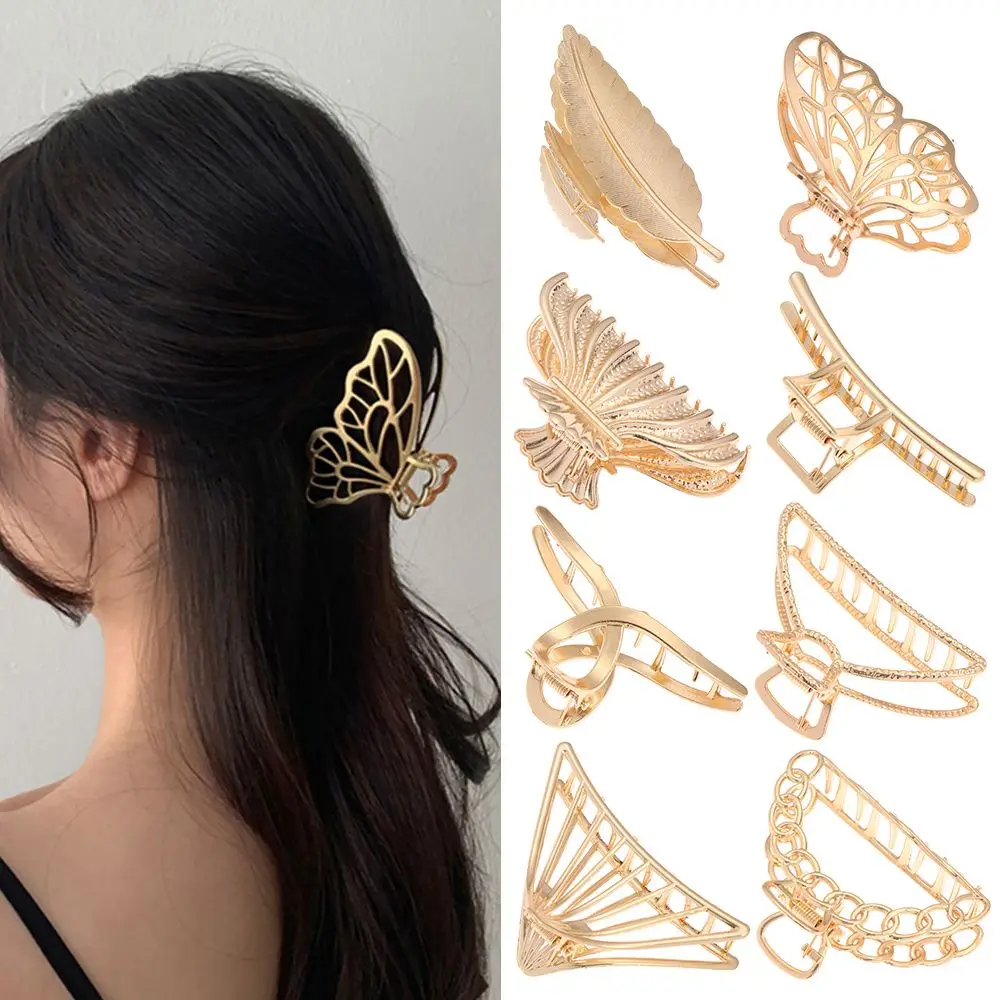

Jewelry Hair Pins Styling Tools Elegant Headwear Hollow Out Barrettes Butterfly Tassel Metal Hairgrip Hair Claws