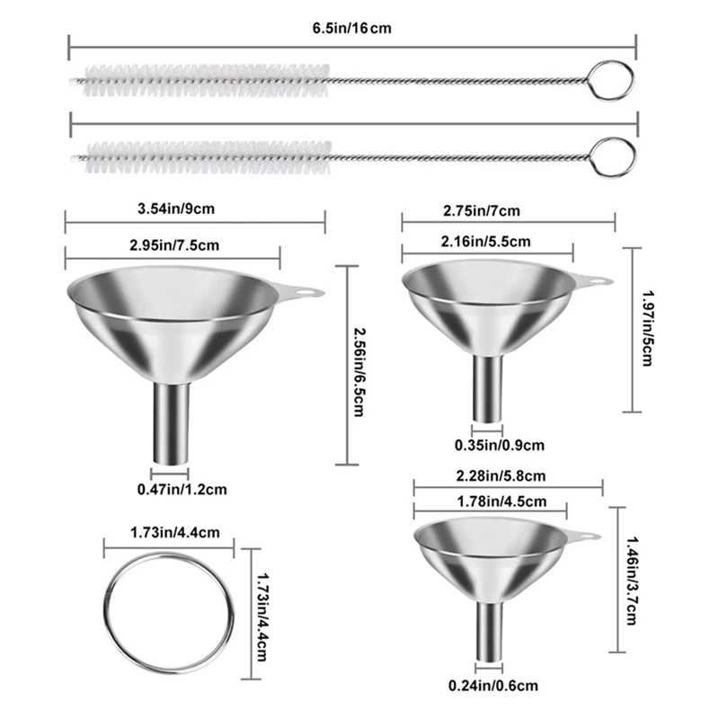 3 шт. воронки для наполнения бутылок кухонные с маслом переноса эфирных масел