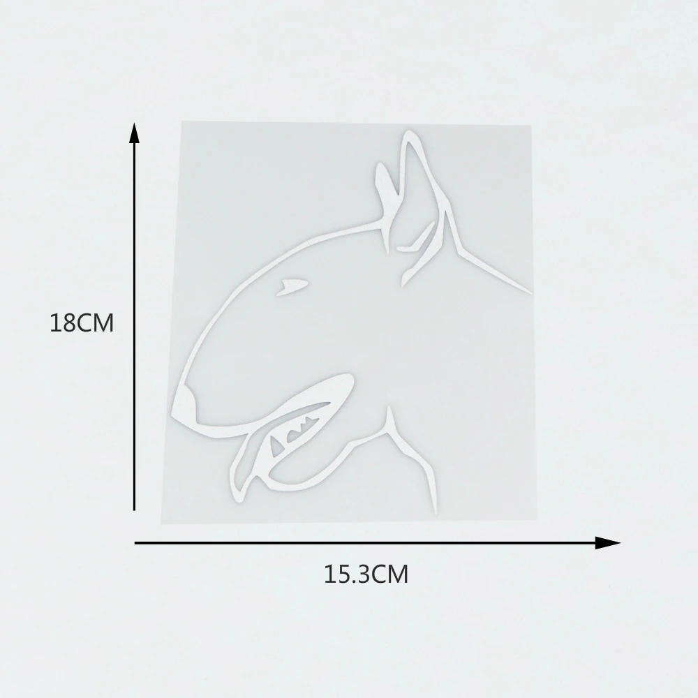 

Автомобильная наклейка «Я люблю своего бультерьера», милые мультяшные автомобили, мотоциклы, внешние аксессуары, виниловые наклейки с животными, 18 см * 15,3 см