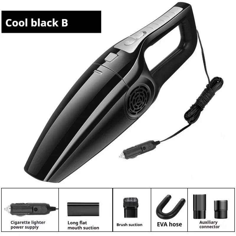 

Автомобильный Пылесос Двойного Назначения Для Сухой И Влажной Уборки, Мощное Всасывание 120 Вт, С Аксессуарами