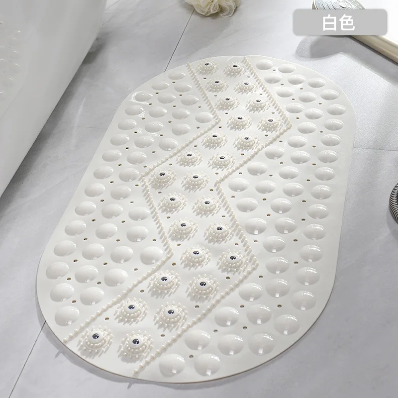 

NEW Bath Mat 39x69cm Suction Cup Safety Shower Bathtub Mats Non Slip Bathroom Floor Mat PVC Waterproof Massage Foot Pad