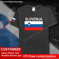 slovenija cotton t shirt custom jersey fans diy name number brand logo high street fashion hip hop loose casual t shirt svn